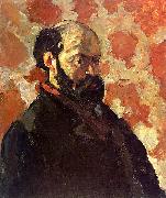 Paul Cezanne Self Portrait on a Rose Background oil painting artist
